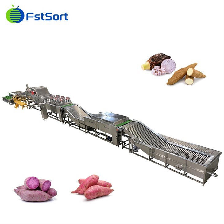 Full sjálvvirkandi Søtkartoflur Vask Turki Reingerð Viðgerð Sorteringsmaskina